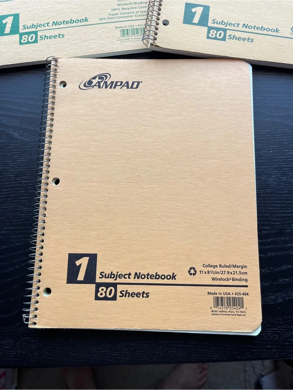 Ampad subject notebook